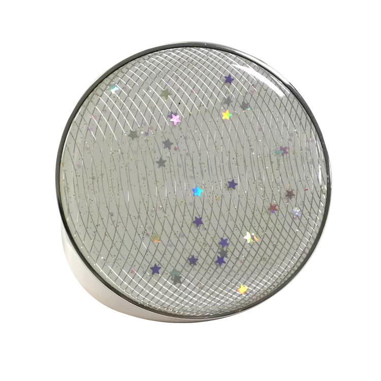 Empty air cushion compact case 15g round shape cushion packaging with shiny star sticker sheet on the top C3306E