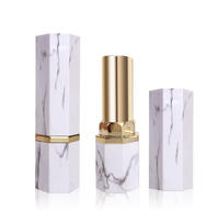 Empty lipstick cases water transfer printing octagon shape with metalizing middle part C3611B