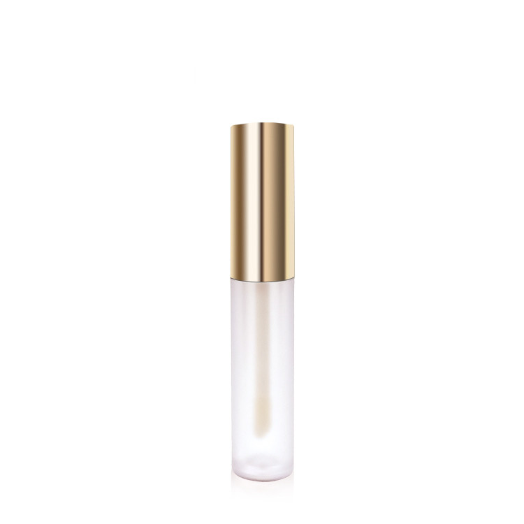 Luxury gold lid matte bottom mini round lip gloss container C3503B